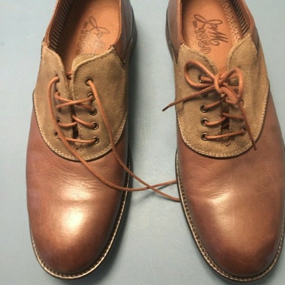 Johnston & Murphy 1850 Casual Brown Saddle Oxfords Suede J&M Men\'s US 10M EUC